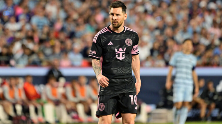 Lionel Messi durante la victoria del Inter Miami sobre el Kansas City, el 13 de abril de 2024.