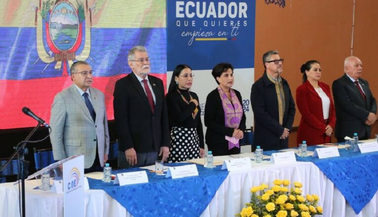 Inauguración del voto en el exterior, el 20 de abril de 2024.