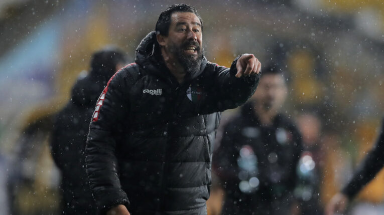 Pablo 'Vitamina' Sánchez durante un partido de Copa Libertadores con Palestino, el pasado 7 de mayo de 2024.