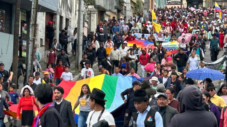 Movilización del movimiento indígena.