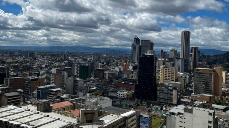 Bogotá desde el Museo Internacional de la Esmeralda, en Bogotá.