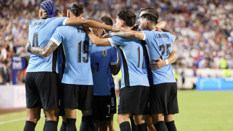 Los jugadores de Uruguay, durante un partido de la Copa América, el 1 de julio de 2024.