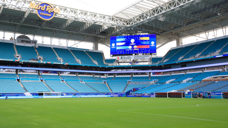 El Hard Rock Stadium de Miami listo para la final de la Copa América, 13 de julio de 2024.