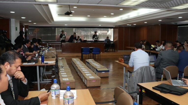 Imagen referencial. Audiencia del caso Metástasis en la Corte Nacional de Justicia, el 2 de mayo de 2024.