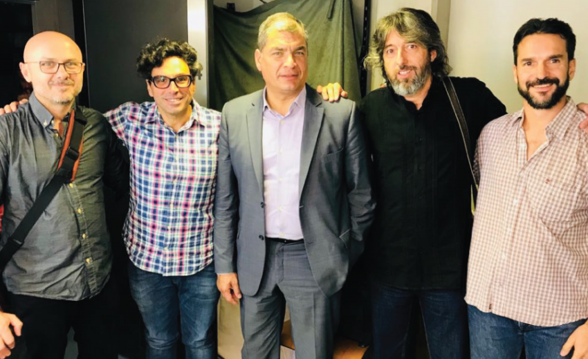Guillermo Oglietti, Esteban de Gori, Rafael Correa, Alfredo Serrano y Alejandro Fierro. 