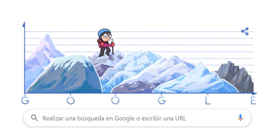 Google rinde homenaje con su “doodle” a la primera mujer en subir el Everest