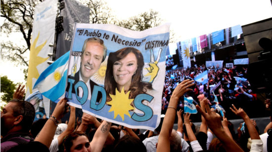 El binomio Fernández y Cristina van a la cabeza de las elecciones presidenciales, este 27 de octubre.