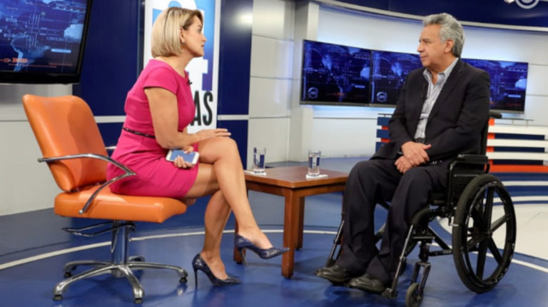 El 8 de octubre se transmitió, como una de las cadenas nacionales, una entrevista del presidente Moreno en Teleamazonas.