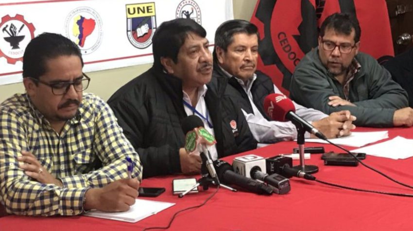 Los dirigentes del sindicalismo llamaron a una movilización nacional el 30 de octubre de 2019.
