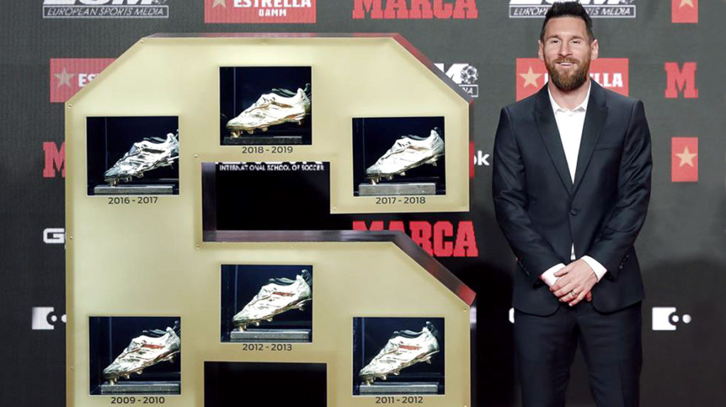 Lionel Messi recibió su sexta Bota de Oro