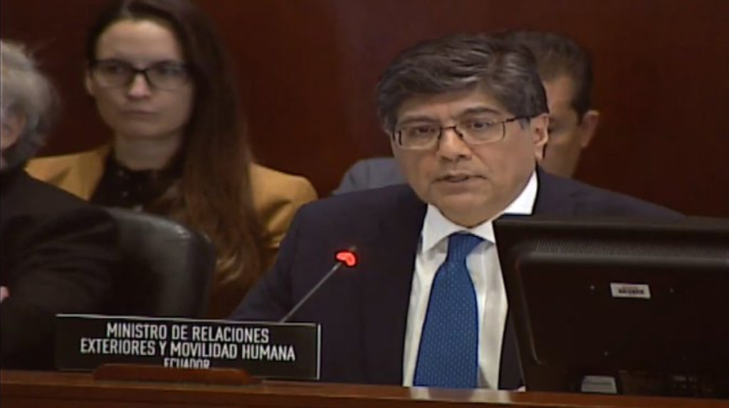 Países de la OEA respaldan al Gobierno ecuatoriano y rechazan “injerencia extranjera”