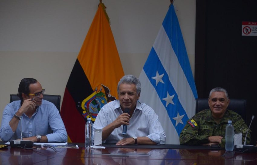 El presidente Lenín Moreno se dirigió nuevamente a los medios desde el ECU 911 en Guayaquil. 