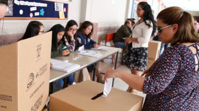 En 2018 los ecuatorianos acudieron a las urnas para votar en la consulta popular del Ejecutivo.