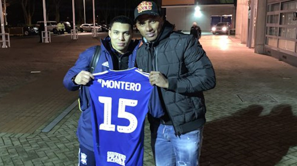 Antonio Valencia fue a ver jugar a Jefferson Montero en Inglaterra