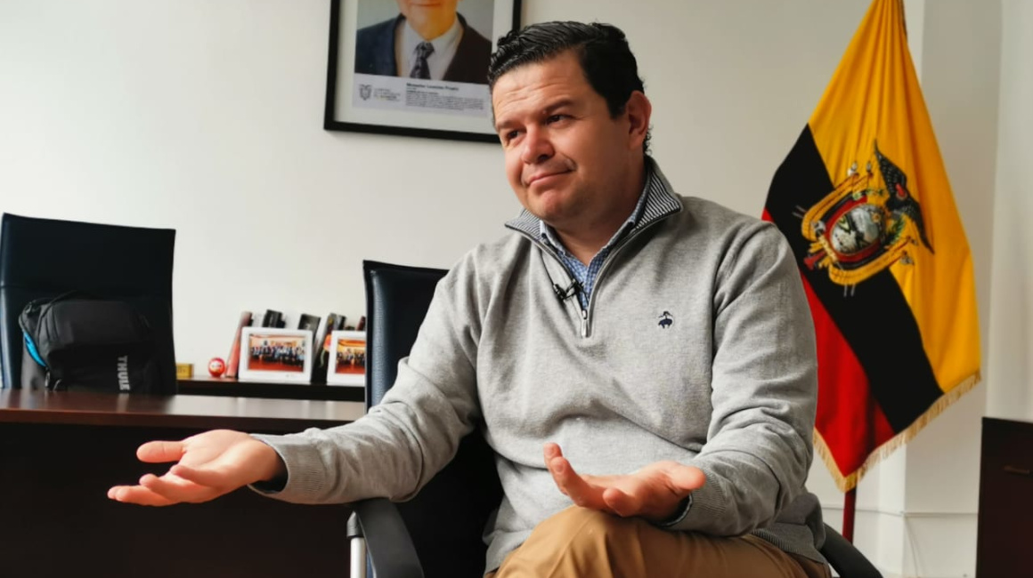 El secretario de Gabinete de la Presidencia, Juan Sebastián Roldán, en entrevista con PRIMICIAS el 13 de diciembre de 2019.