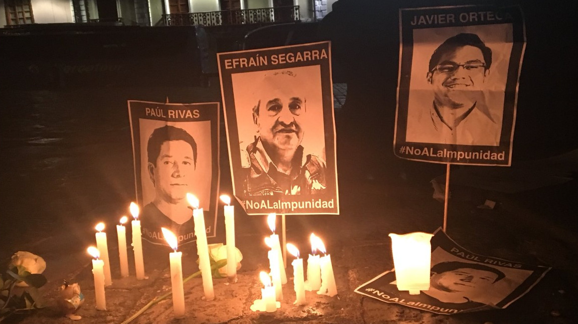 El 19 de abril de 2018 se realizó una multitudinaria marcha en Quito, para exigir una respuesta del Estado frente al secuestro del equipo periodístico.