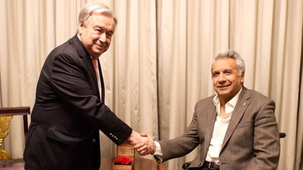 Secretario general de la ONU se reúne con Lenín Moreno en Madrid