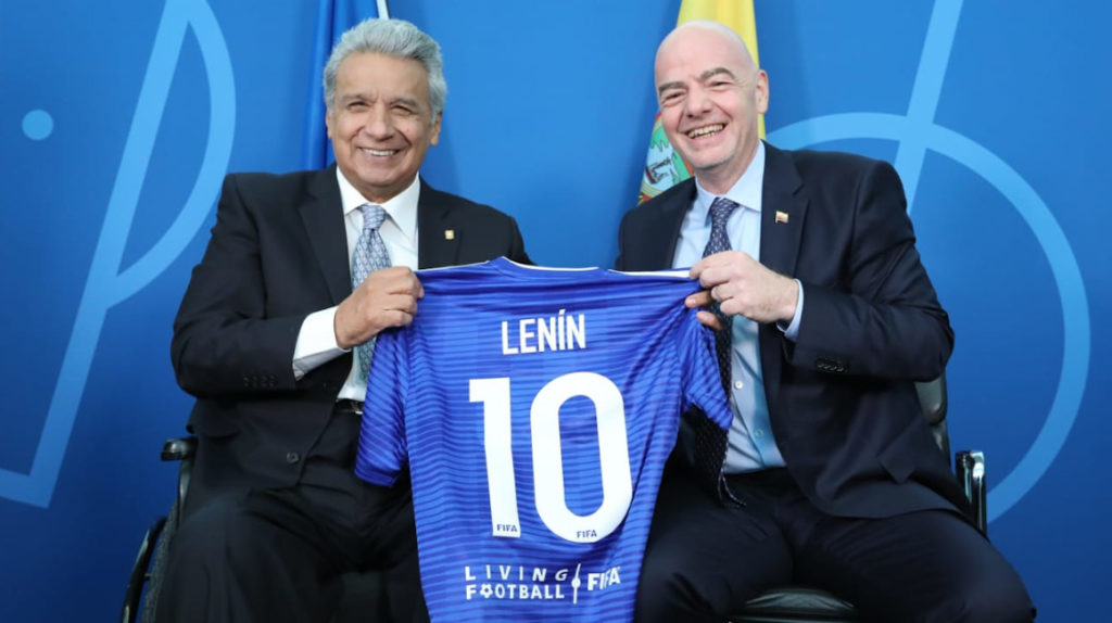 Lenín Moreno presentó el proyecto Juego Limpio en la FIFA