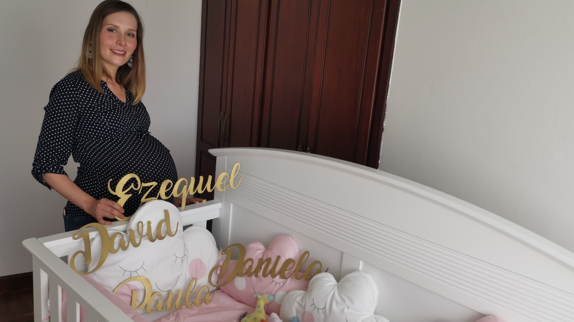 Daniela Chiriboga en la habitación de sus hijas Paula y Daniela, el 18 de enero de 2020.