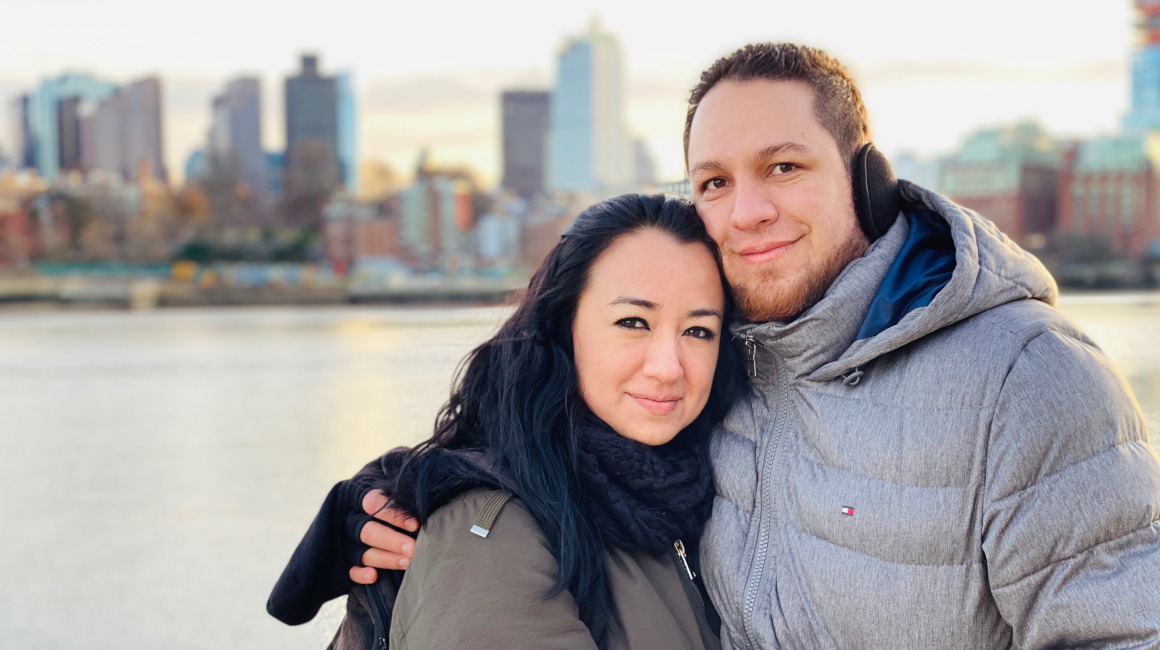 Paola Montenegro y Esteban Orellana viven juntos desde hace 7 años en Boston.