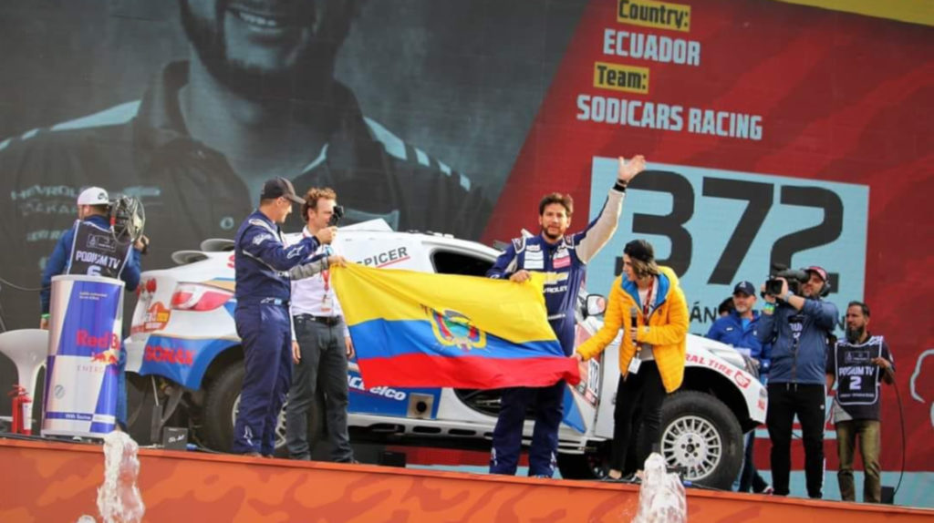 Sebastián Guayasamín superó problemas mecánicos y terminó la etapa en el Dakar