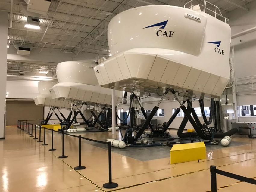 Simulador de vuelo categoría D de la Compañía CAE en Estados Unidos.