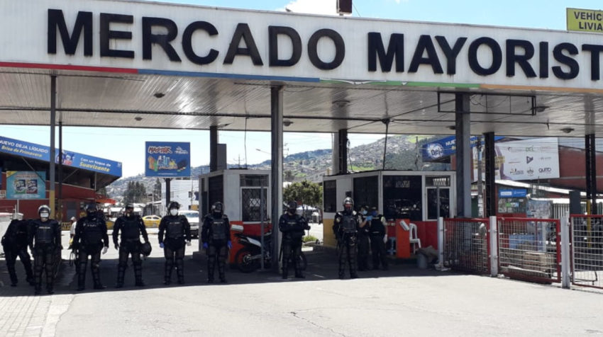 El Mercado Mayorista de Quito fue cerrado luego de un incidente que dejó un muerto el 22 de marzo de 2020.