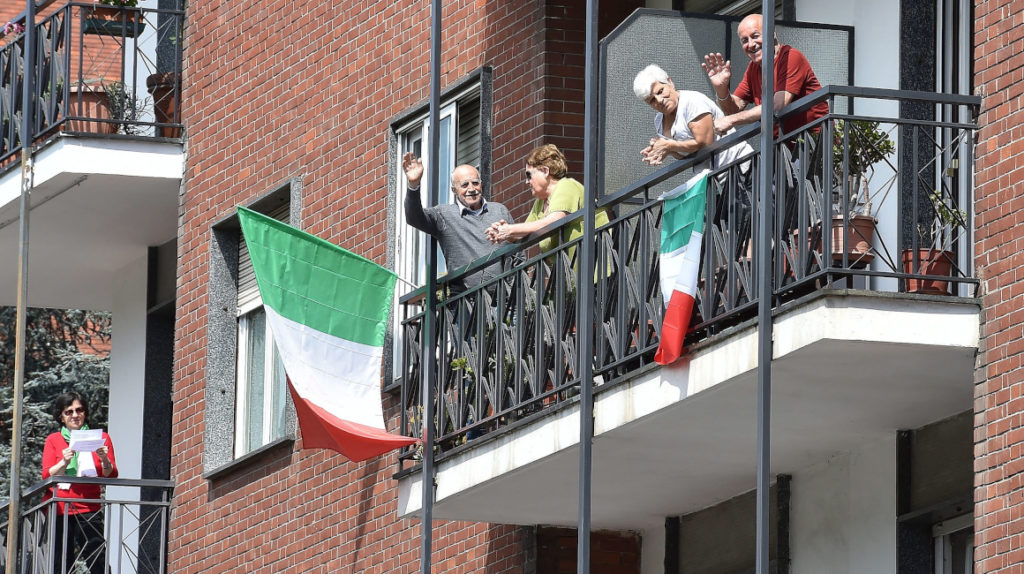 Italia celebra confinada su aniversario 75 por el Día de la Liberación