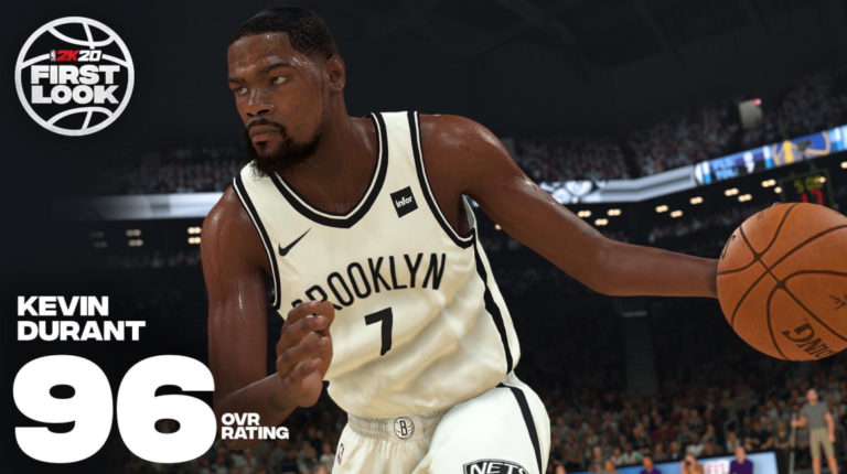 Kevin Durant, de los Brooklyn Nets, una de las figuras de la NBA y del juego 2K.