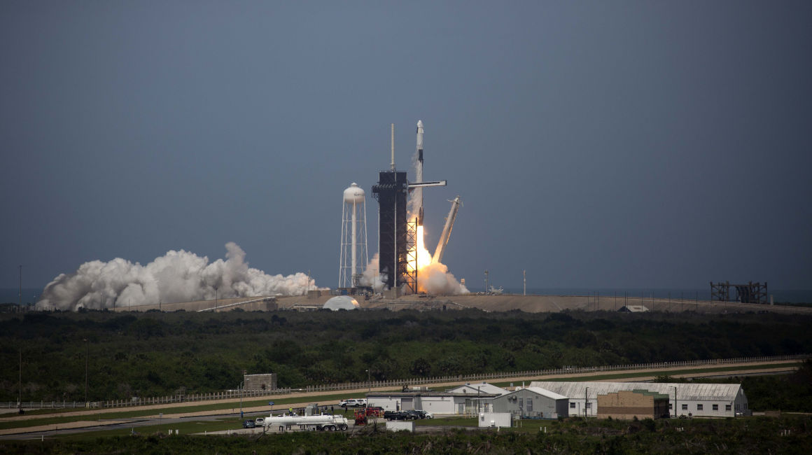 El cohete Falcon 9, de SpaceX, fue lanzado con éxito al espacio este 30 de mayo de 2020, con los astronautas Bob Behnken y Doug Hurley a bordo.