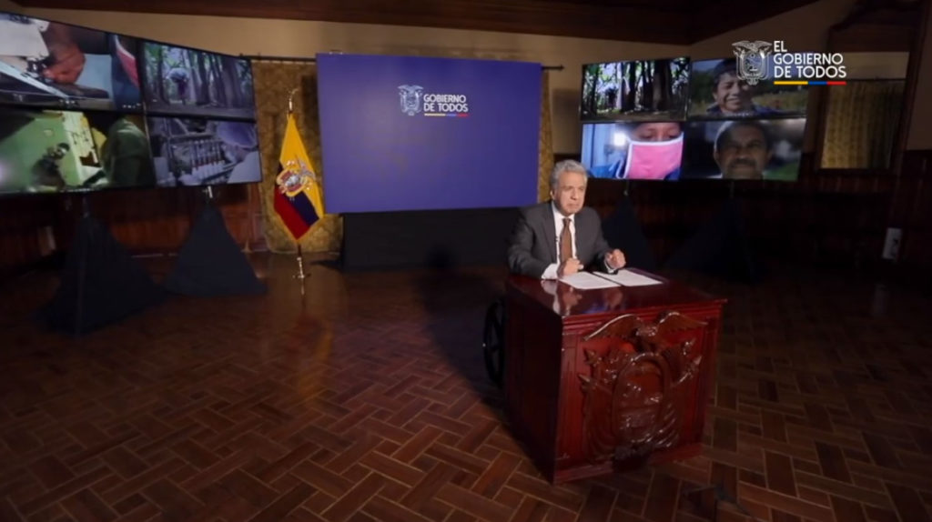 El presidente Moreno urge a los alcaldes a retomar las actividades