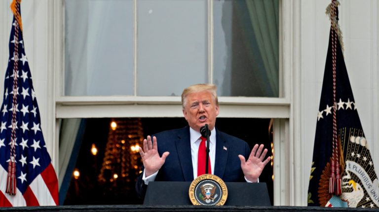 El presidente de Estados Unidos, Donald Trump, en una rueda de prensa en la Casa Blanca, este 22 de mayo de 2020.