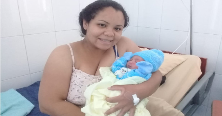 Yuzmary Pérez dio a luz a su hijo el pasado 5 de mayo en la clínica de la fundación AFAC. 