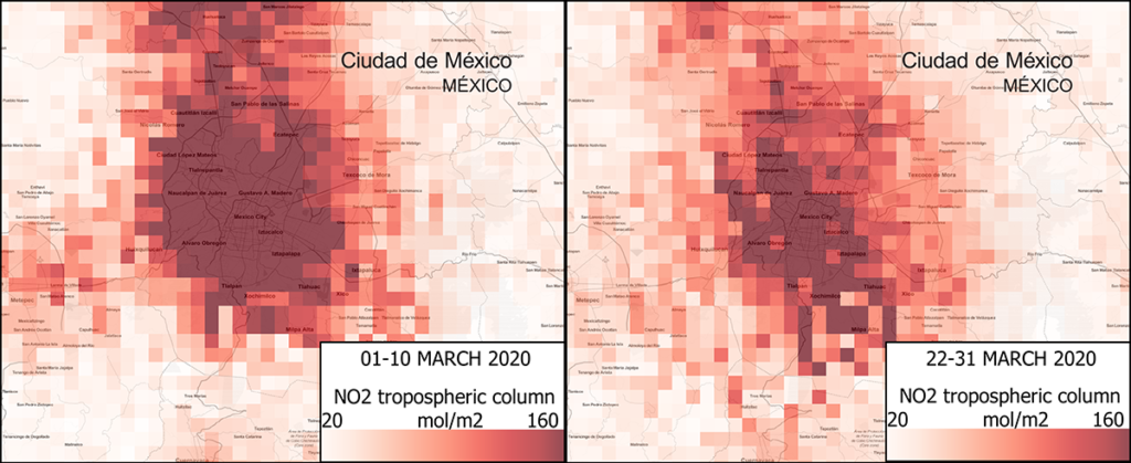 Cambio en la calidad del aire en la ciudad de Ciudad de México.