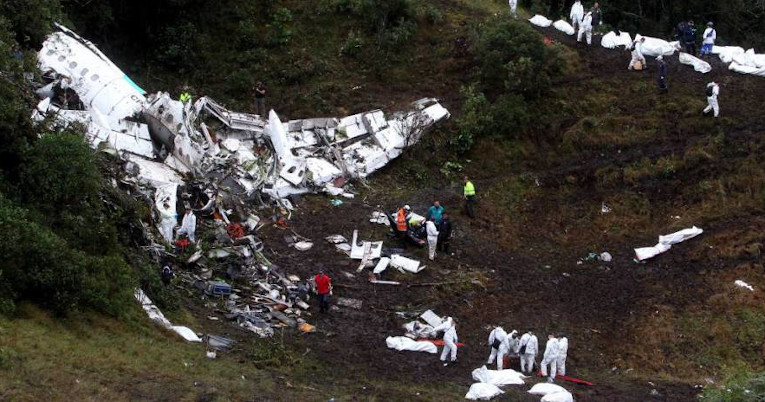 El avión se estrelló en Colombia, en noviembre de 2016.