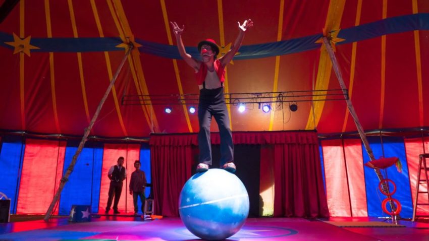 Una de las últimas funciones en La Insensata, Carpa de Circo, en diciembre de 2019, en Machachi.