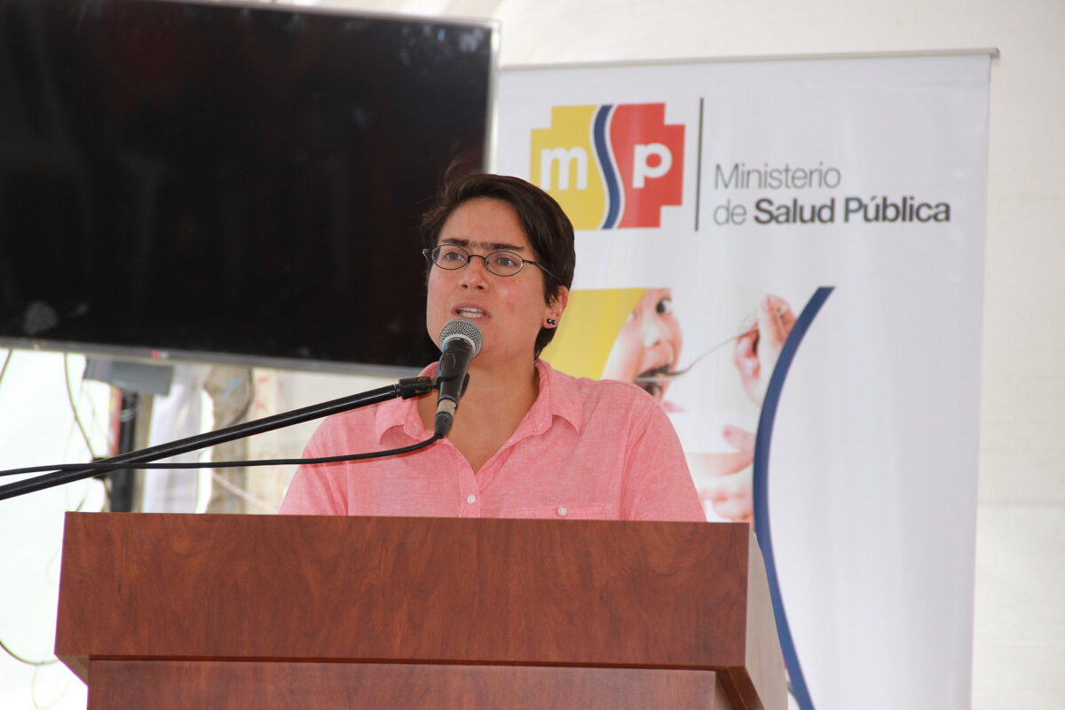 Carina Vance, como ministra de Salud,, inauguró el Centro de Salud Catamayo tipo C, en Loja, el 19 de agosto de 2016.