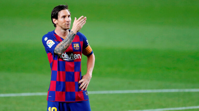 Lionel Messi FC Barcelona celebración 2-0 contra Leganés