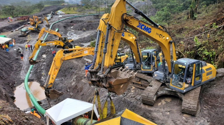 OCP terminó la construcción del Bypass en el sector del río Quijos y reinició el bombeo de petróleo este 14 de junio.