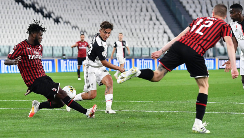 Juventus y AC Milan disputaron la semifinal de vuelta de la Copa Italia, en el regreso del fútbol después del coronavirus.
