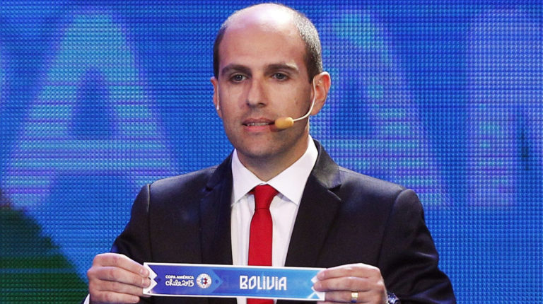 Sergio Jadue, expresidente de la ANFP, durante el sorteo para la Copa América de Chile en 2015.