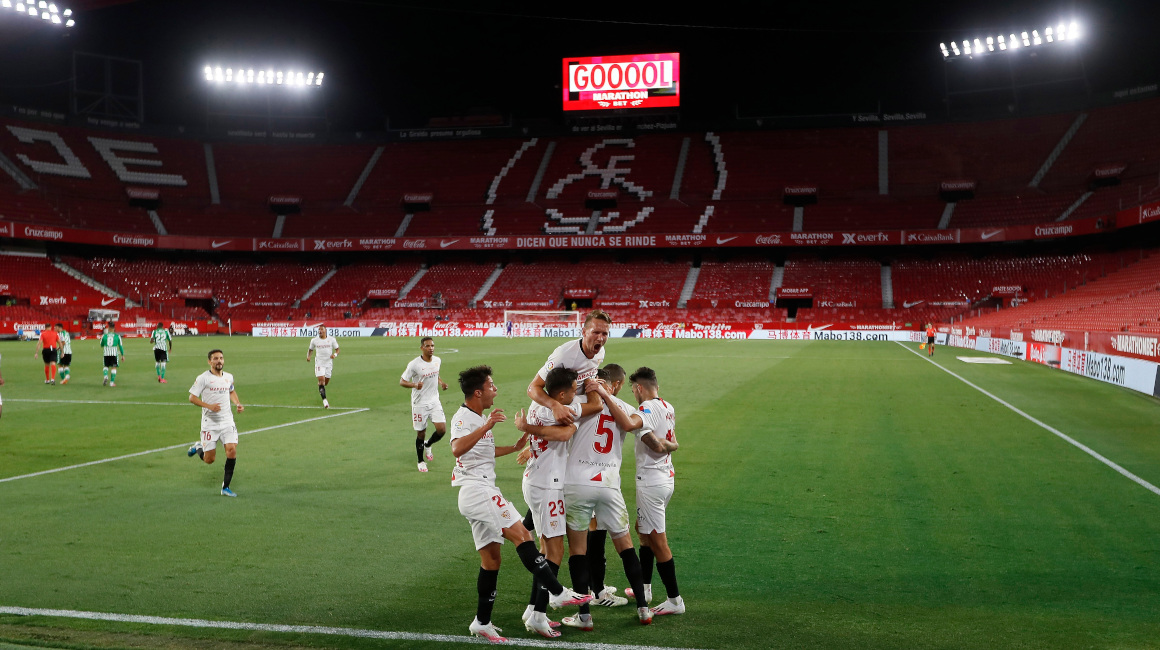 Sevilla Betis Liga española gol coronavirus