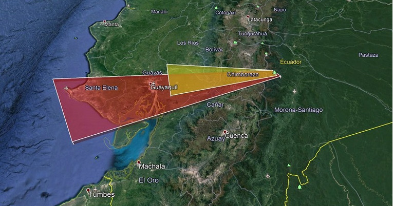 La ceniza del volcán Sangay se extendió a tres provincias. 