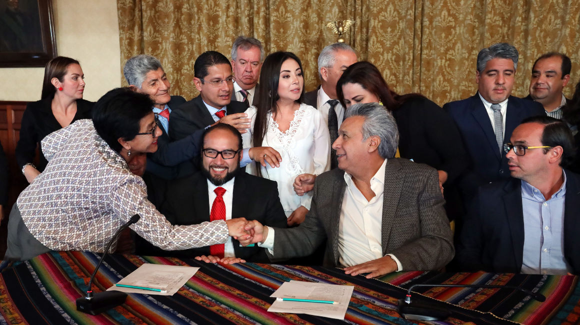 El presidente Lenín Moreno en su última reunión con todos los gobernadores, el 22 de octubre de 2019.