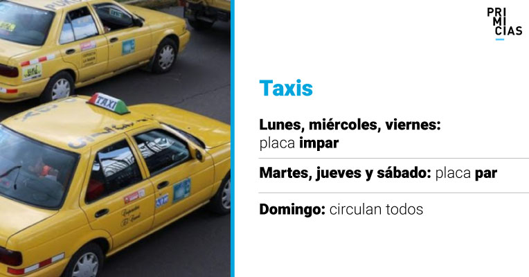 Un taxi circula en las calles de Quito, el 9 de septiembre de 2019.