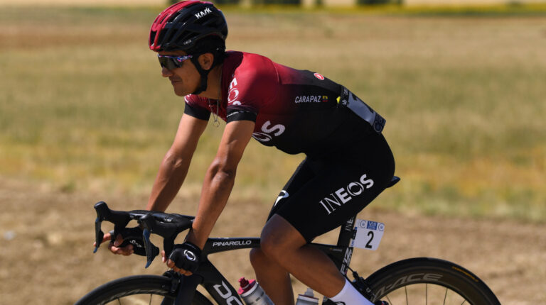 Richard Carapaz durante la segunda etapa de la Vuelta a Burgos, el miércoles 29 de julio de 2020.