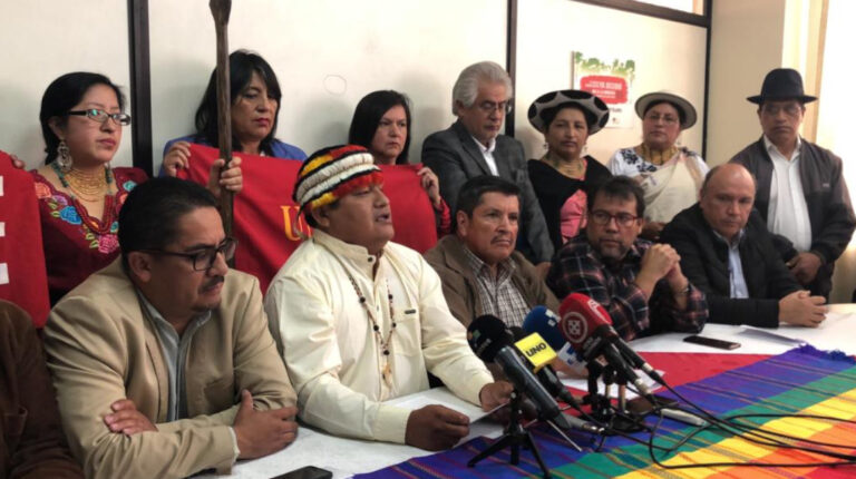 El 2 de octubre de 2019, la Conaie y las organizaciones del Frente Popular y del Frente Unitario de Trabajadores anunciaron medidas en contra del gobierno.