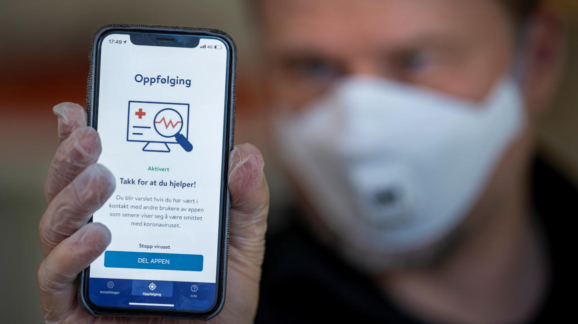 Aplicación Smittestopp, detener la infección, lanzada por el gobierno noruego en abril de 2020.