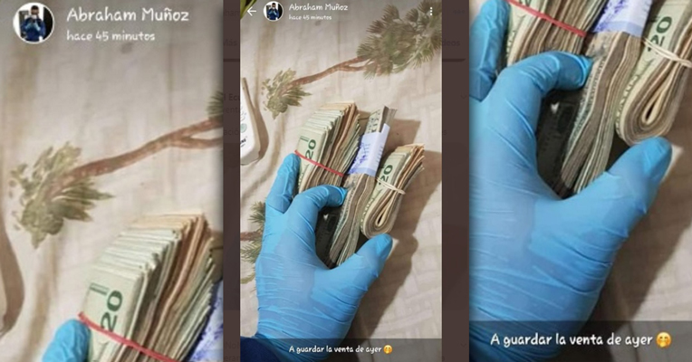 Muñoz publicaba en redes sociales el dinero que recaudaba producto de la venta de medicinas.