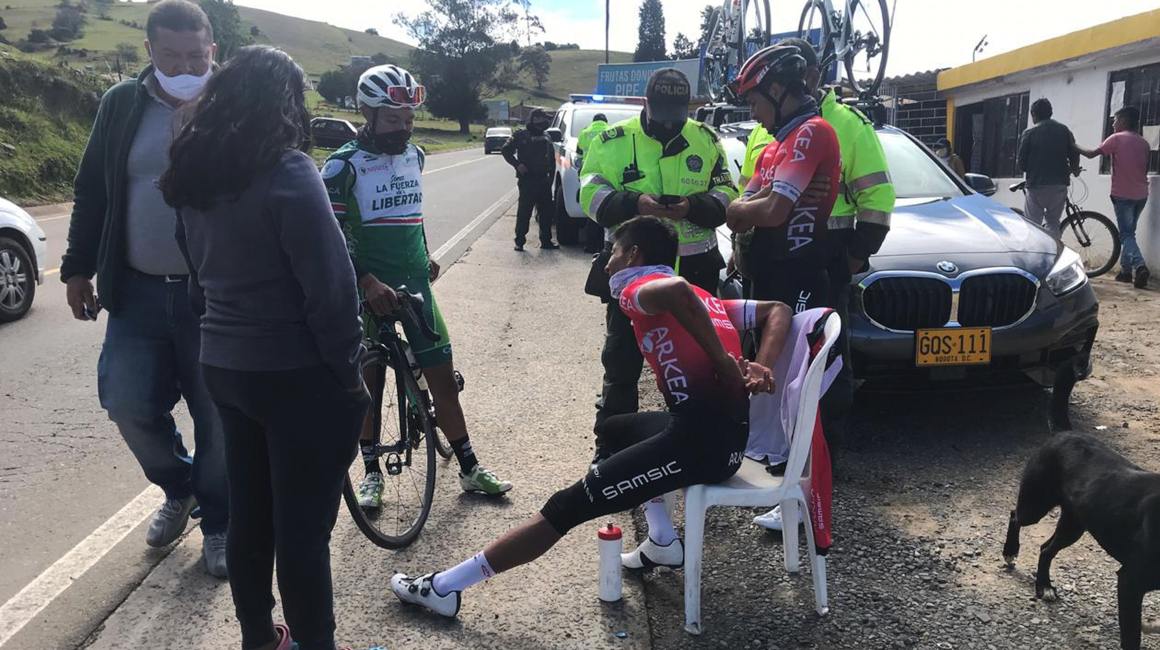 Nairo Quintana fue atropellado el viernes 3 de julio de 2020, en el departamento de Boyacá en Colombia.